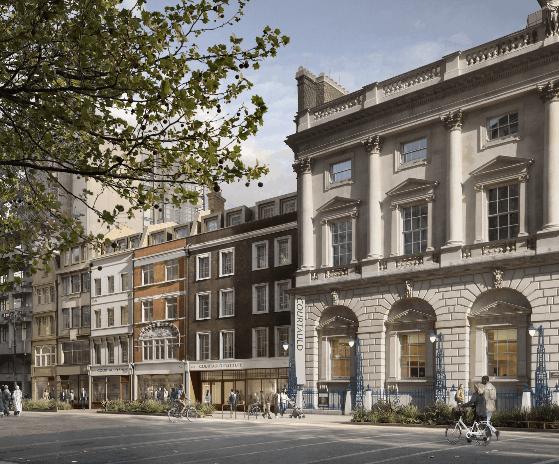 1. Rendering of the new Courtauld Institute entrance. Image Secchi Smith