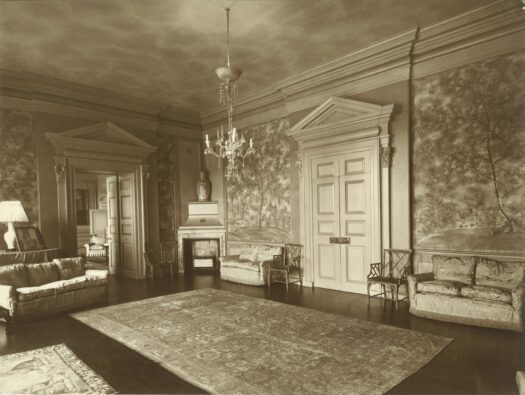 2. Archival image of Sir Philip Sassoon’s saloon at Trent Park House, 1930s. © Houghton Hall