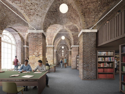 2. Rendering of the Blavatnik Reading Room in the Courtauld Institute Library. Image_ Secchi Smith