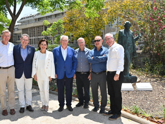 Sholom Aleichem Monument and members of the foundation