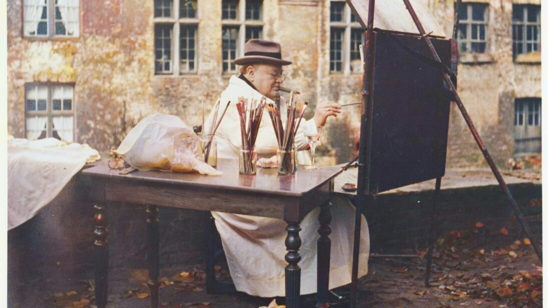 Sir Winston Churchill painting in Belgium, September 1946 (c) Churchill Archives Centre, CSCT 5-6-160