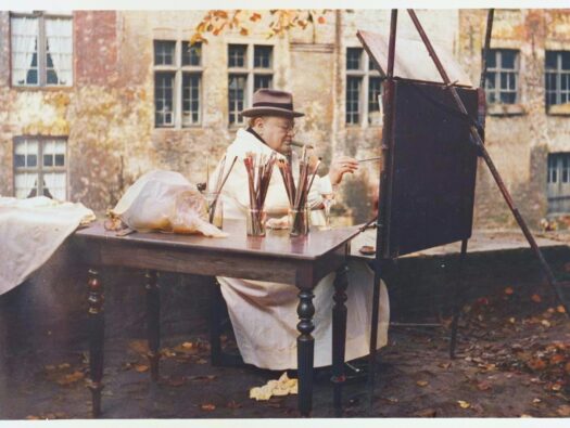 Sir Winston Churchill painting in Belgium, September 1946 (c) Churchill Archives Centre, CSCT 5-6-160