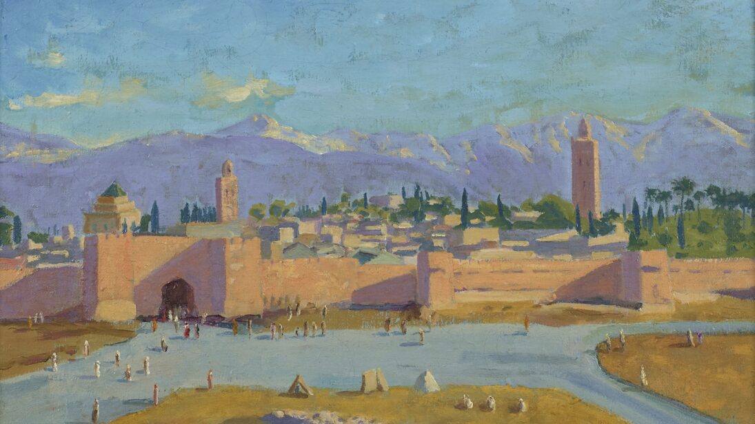 Sir Winston Churchill_The Tower of the Koutoubia Mosque_1943_Private Collection © Churchill Heritage Ltd_Image courtesy The Chur