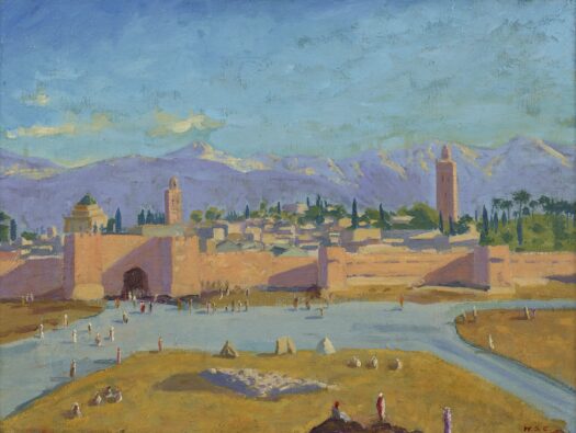 Sir Winston Churchill_The Tower of the Koutoubia Mosque_1943_Private Collection © Churchill Heritage Ltd_Image courtesy The Chur